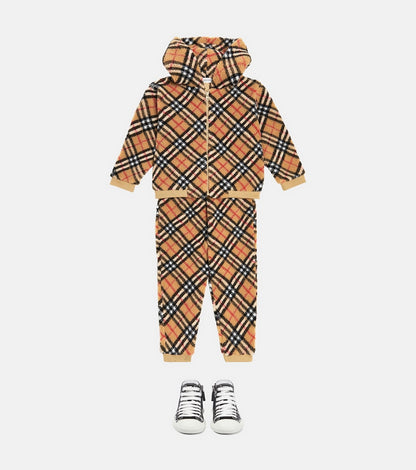 Burberry Check fleece hoodie