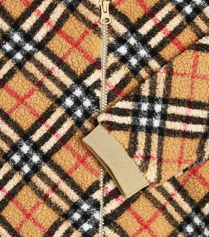 Burberry Check fleece hoodie