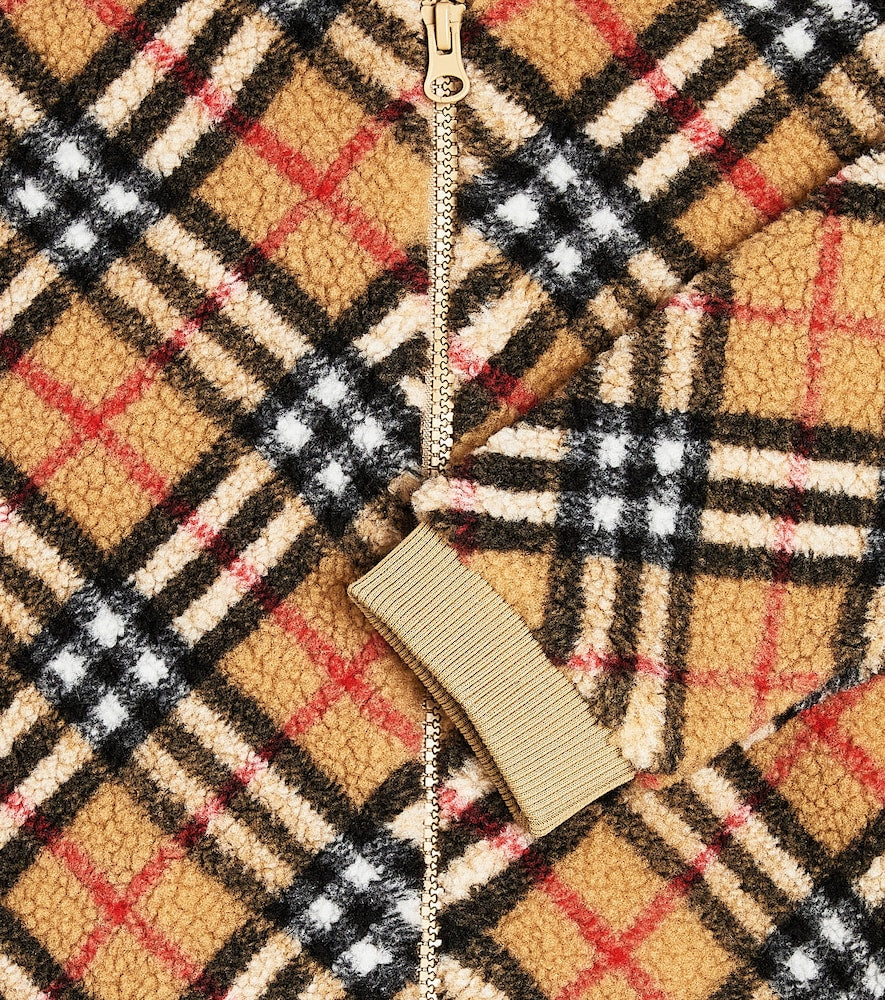 Burberry Check fleece hoodie