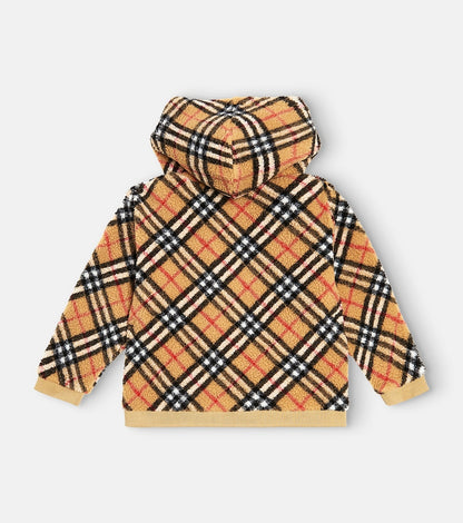 Burberry Check fleece hoodie