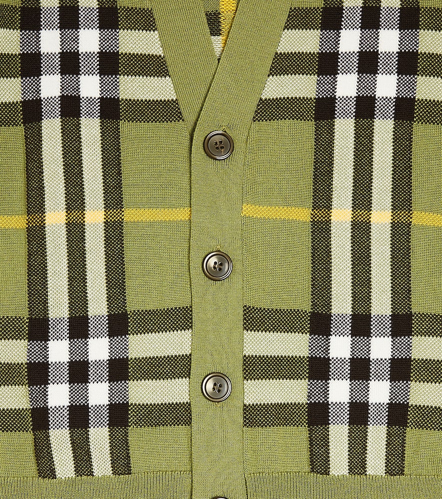 Burberry Check wool and cotton cardigan