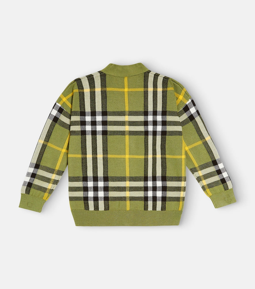 Burberry Check wool and cotton cardigan