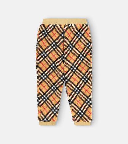 Burberry Check fleece sweatpants