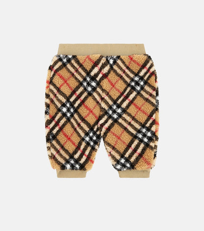 Baby Burberry Check teddy sweatpants