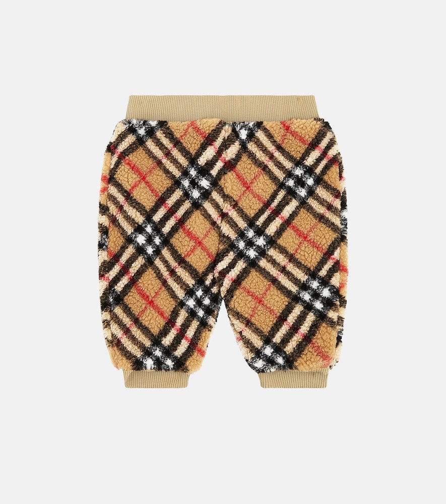 Baby Burberry Check teddy sweatpants