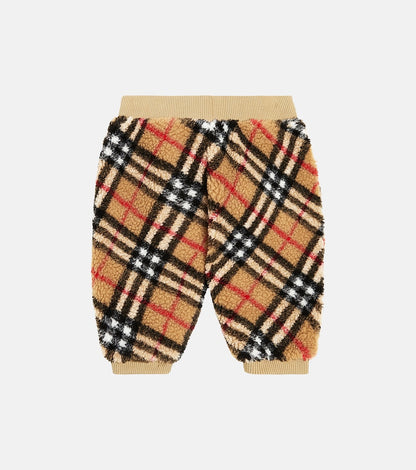 Baby Burberry Check teddy sweatpants