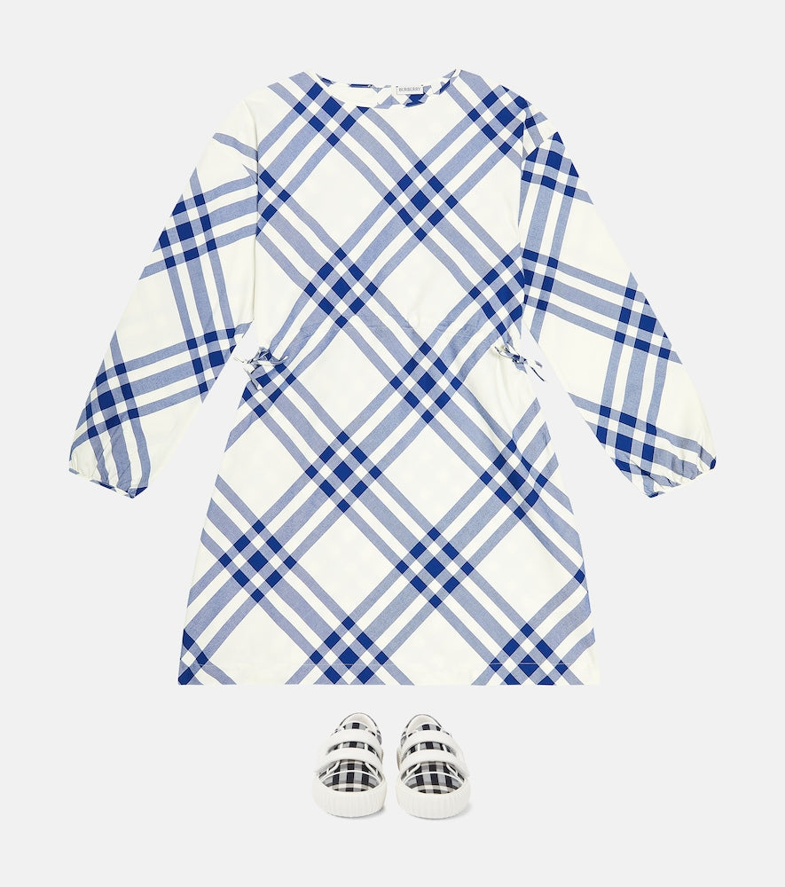 Checked cotton dress