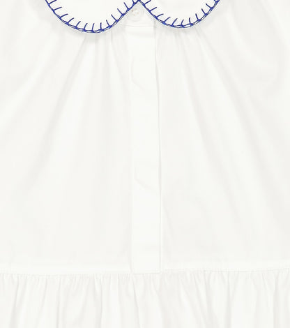 Cotton-blend poplin blouse