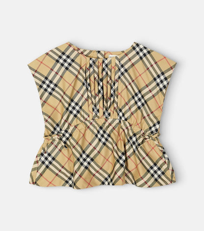 Burberry Check cotton-blend top