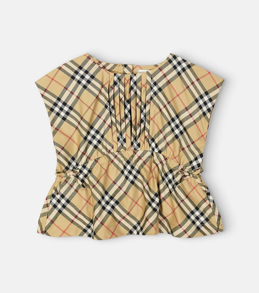 Burberry Check cotton-blend top