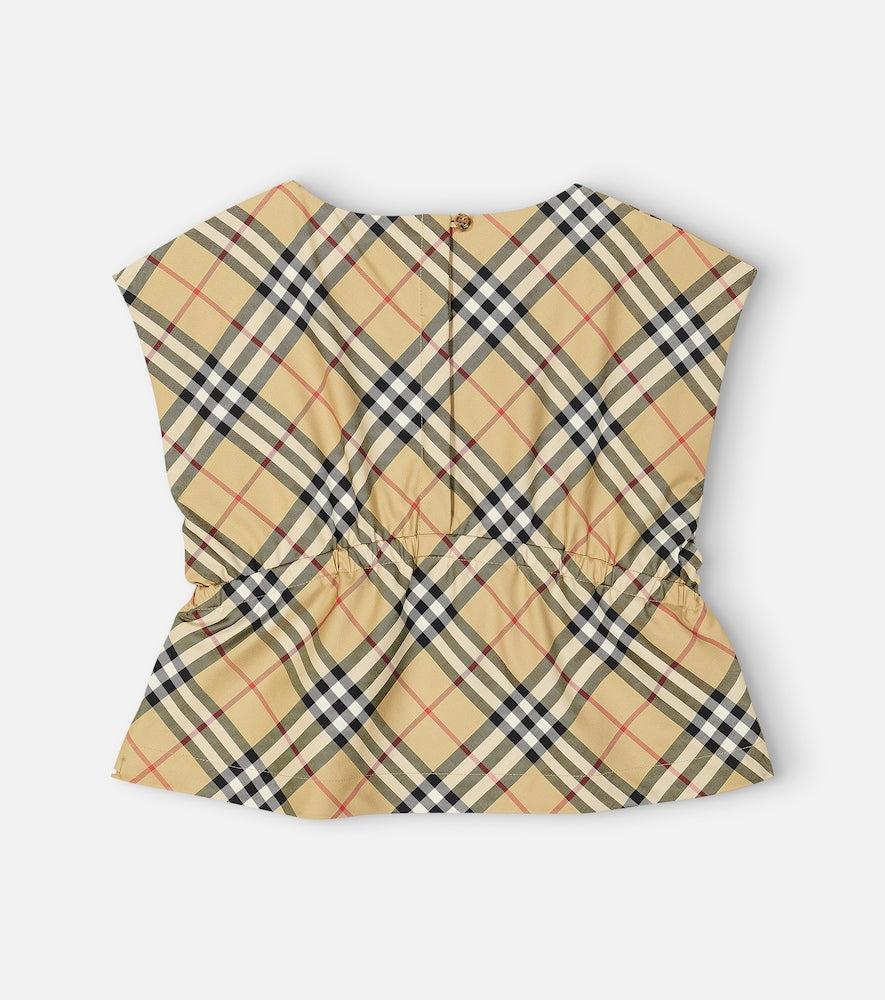 Burberry Check cotton-blend top