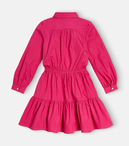 Tiered cotton poplin dress