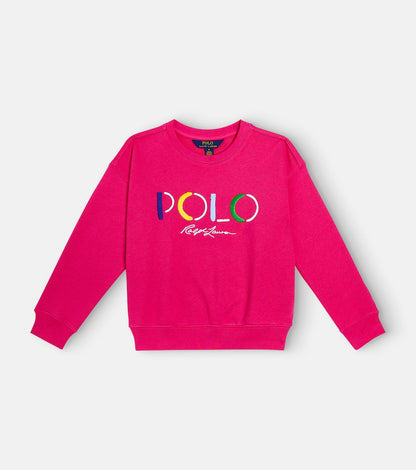 Logo embroidered cotton-blend sweater
