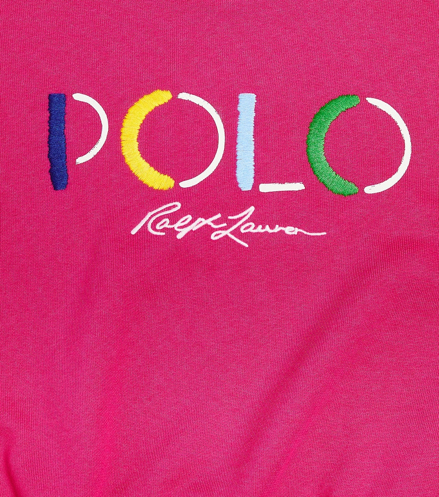 Logo embroidered cotton-blend sweater