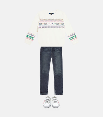 Cotton-blend jersey sweatshirt