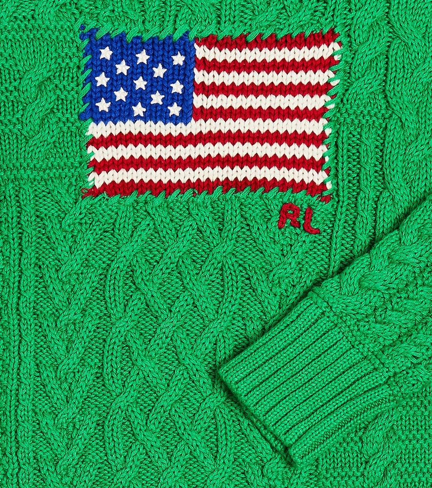 Cable-knit cotton sweater