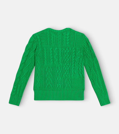 Cable-knit cotton sweater