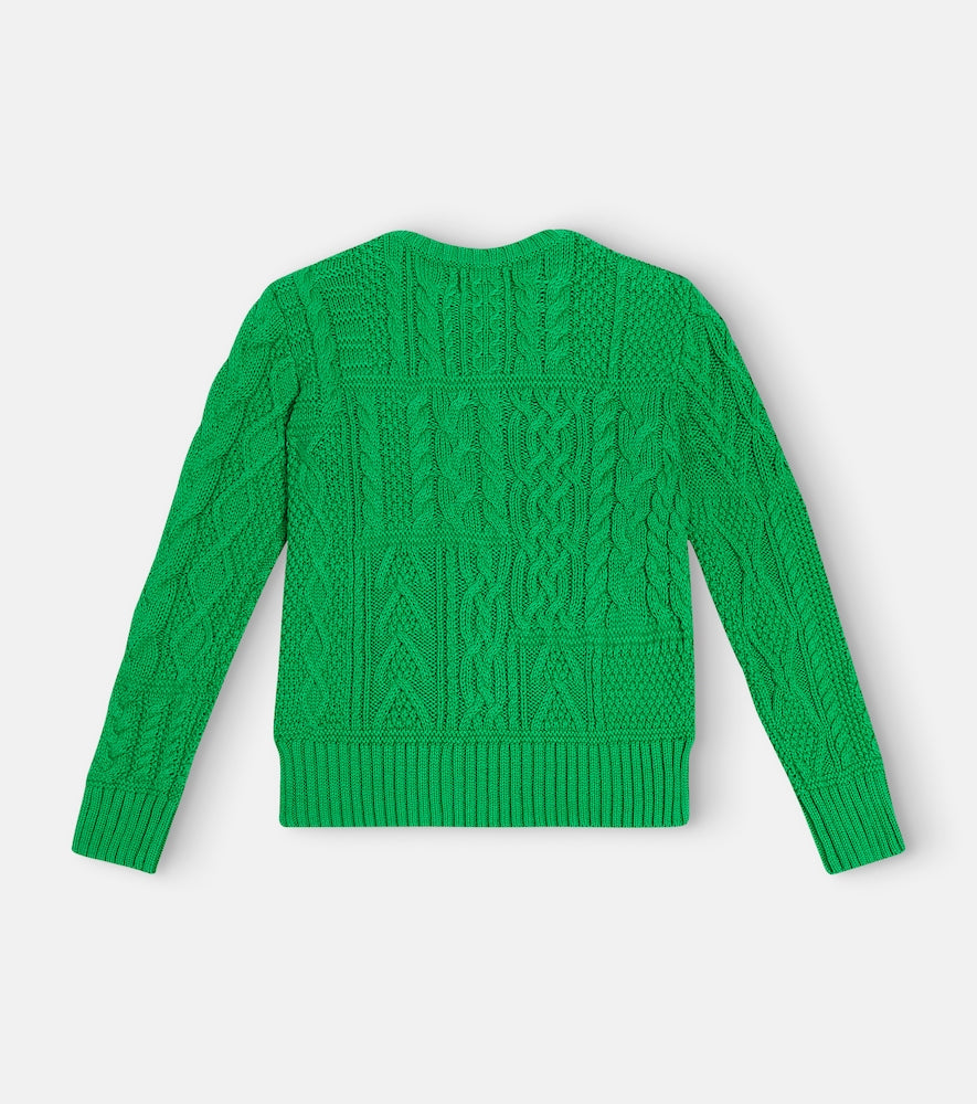 Cable-knit cotton sweater
