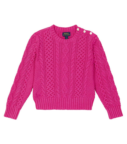 Cable-knit cotton sweater