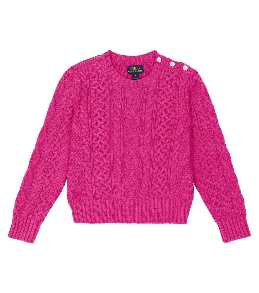 Cable-knit cotton sweater