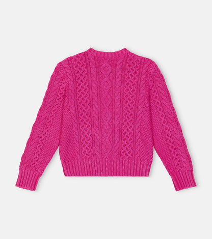 Cable-knit cotton sweater