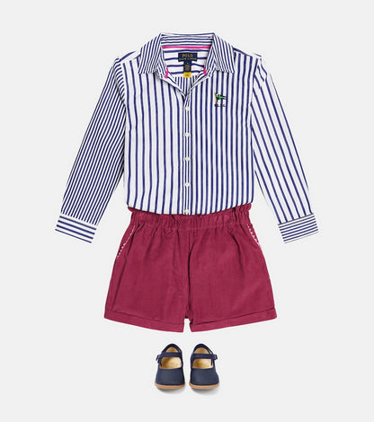 Striped cotton poplin shirt
