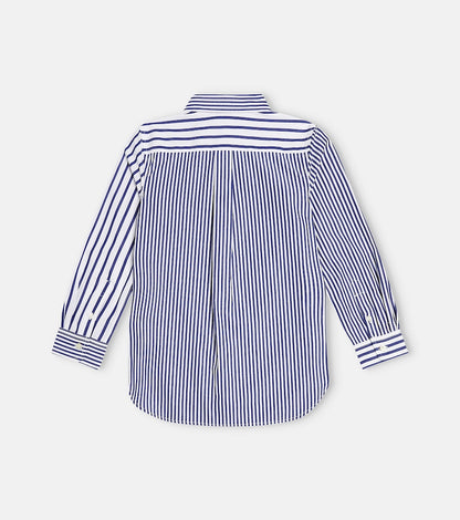 Striped cotton poplin shirt