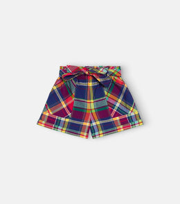 Checked cotton shorts
