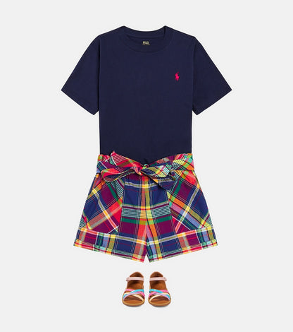 Checked cotton shorts
