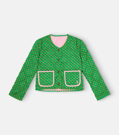Reversible quilted cotton jacket
