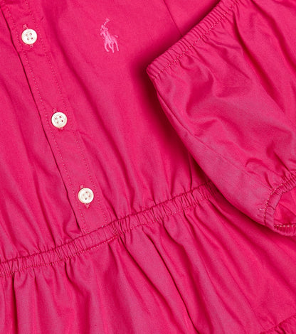 Baby cotton dress and bloomers set