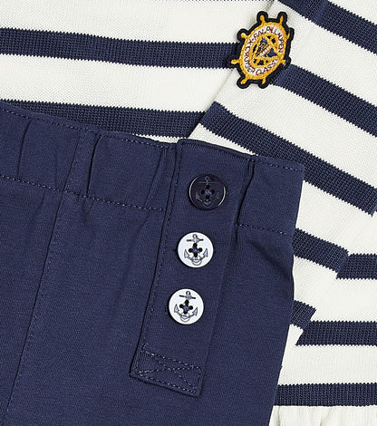 Baby striped cotton top and leggings set