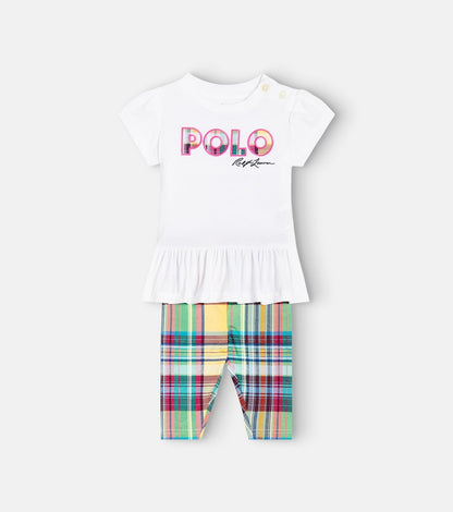 Baby cotton top and leggings set