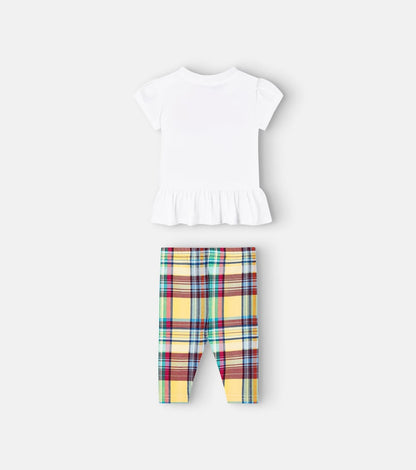 Baby cotton top and leggings set
