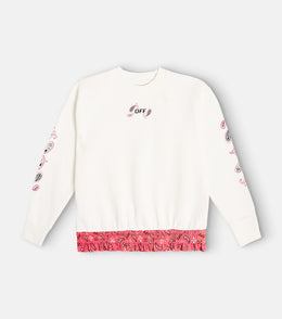 Paisley printed cotton jersey sweatshirt