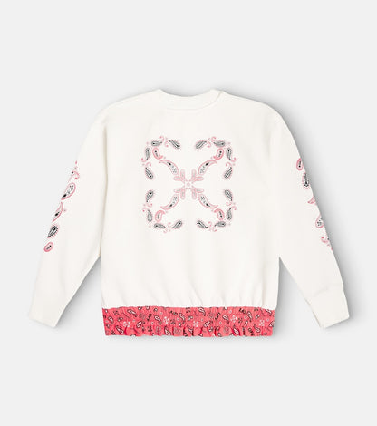 Paisley printed cotton jersey sweatshirt