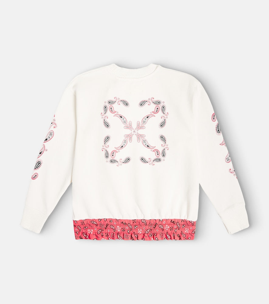 Paisley printed cotton jersey sweatshirt