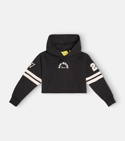 Team 23 cropped cotton jersey hoodie