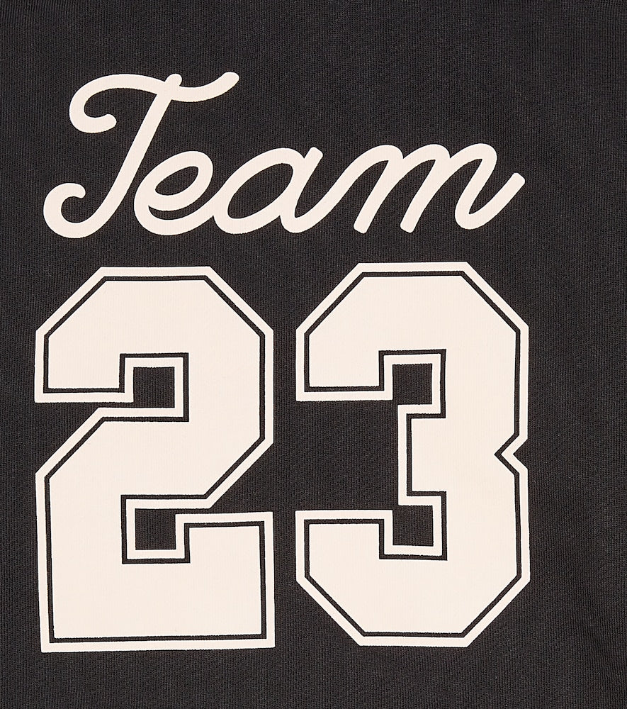 Team 23 cropped cotton jersey hoodie