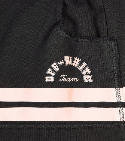 Logo striped cotton jersey skirt