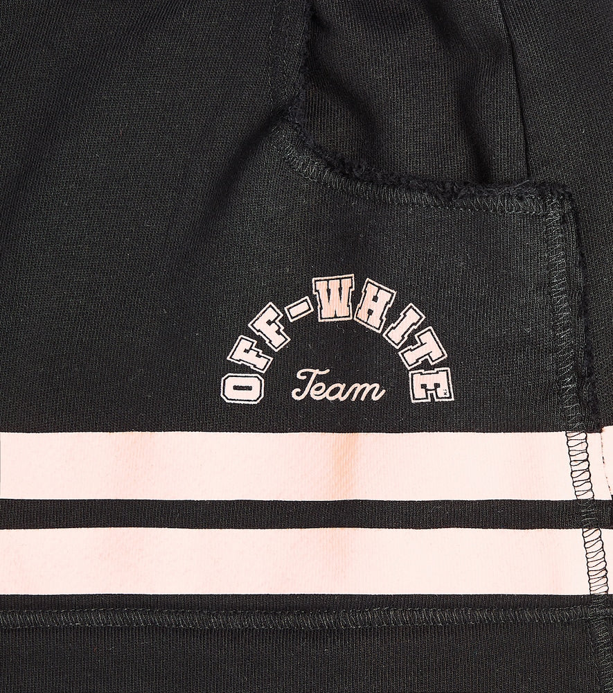 Logo striped cotton jersey skirt