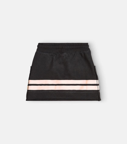 Logo striped cotton jersey skirt