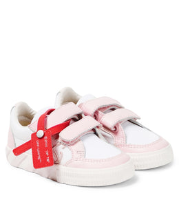 Vulcanized leather-trimmed sneakers