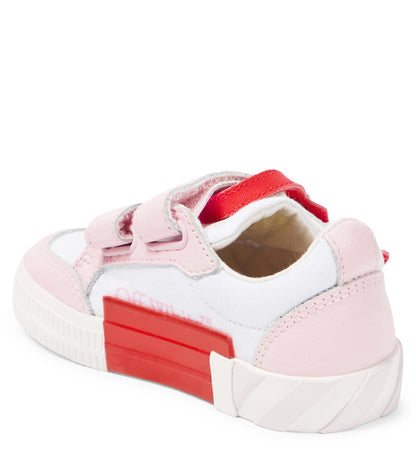 Vulcanized leather-trimmed sneakers