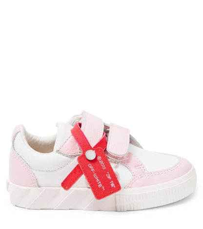 Vulcanized leather-trimmed sneakers