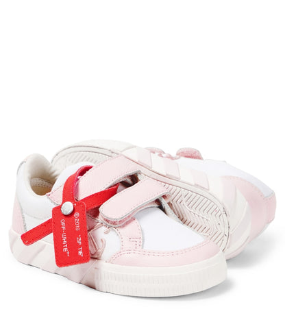 Vulcanized leather-trimmed sneakers