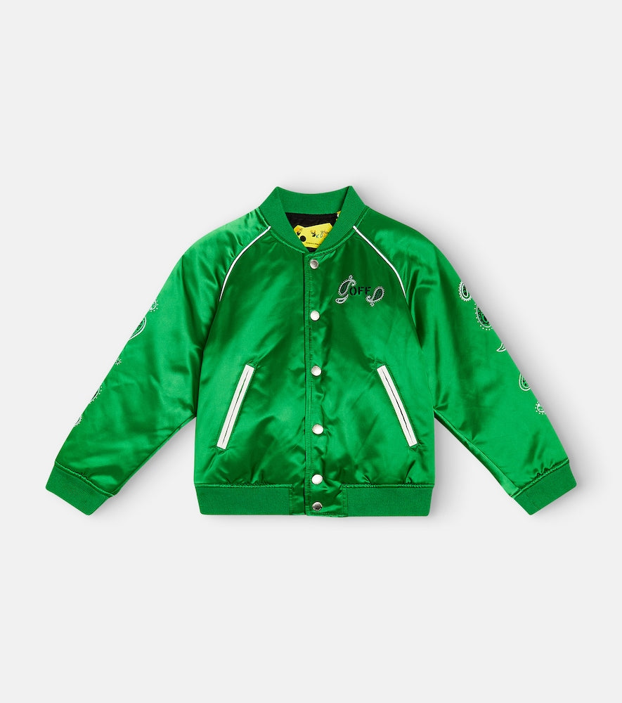 Bandana satin bomber jacket