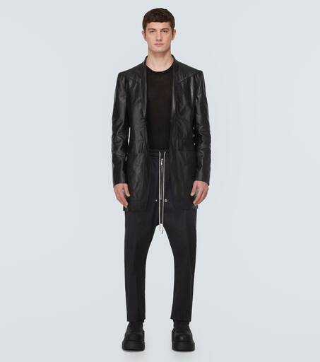 Lido single-breasted leather blazer