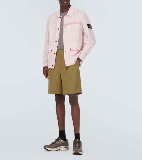 Compass linen-blend jacket