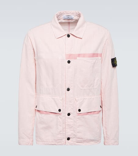 Compass linen-blend jacket